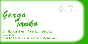 gergo tanko business card